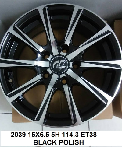 Mags 15 inch 6.5 wide 5 holes silver black