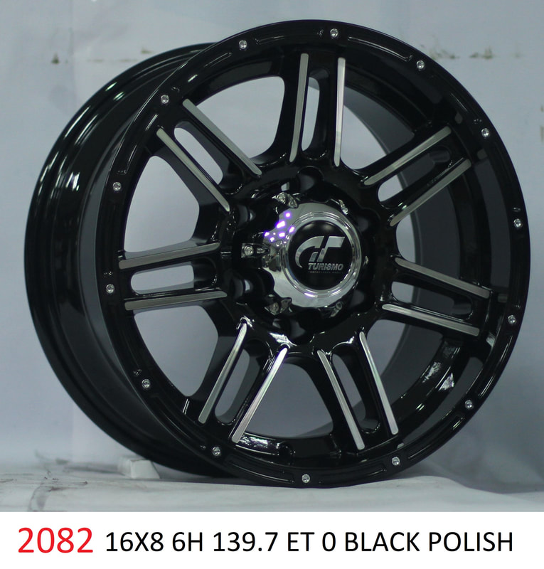 Mags 16 inch 8 width 6 holes silver black